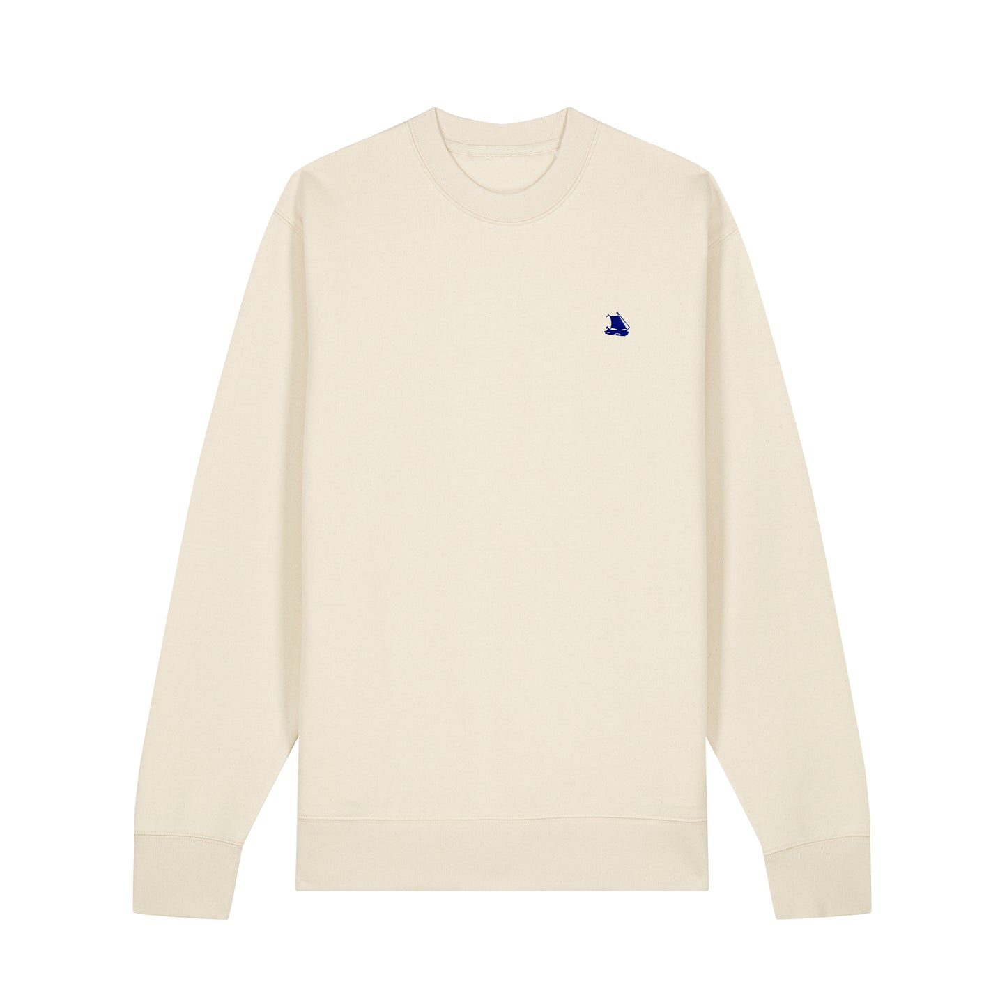 Unisex Crewneck Natural Raw with Embroidery Logo