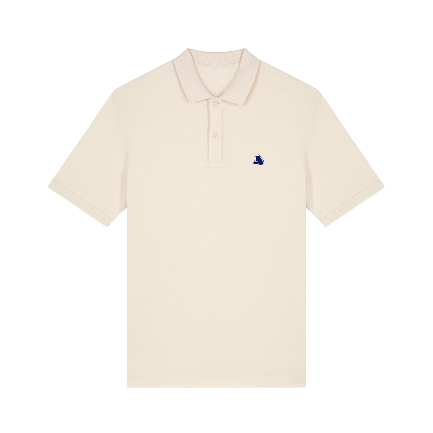 Unisex Polo shirt Natural Raw with Embroidery Logo