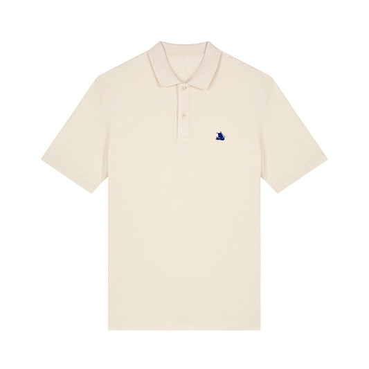 Unisex Polo shirt Natural Raw with Embroidery Logo
