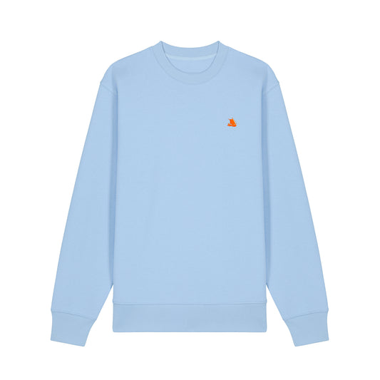 Unisex Crewneck Blue with Embroidery Logo